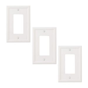 Light Switch Covers, Insulated Single‎ Rocker Wall Plates, White, 3 Pack